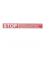 Stop Warranty Decal 1 x 9