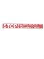 Stop Warranty Decal 1 x 9