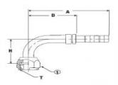 90° Female O-Ring Fitting #10