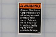 Pressure Relief Valve Decal