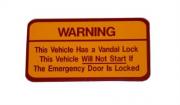 Vandal Lock Decal