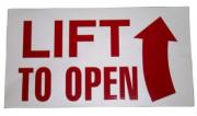 Lift To Open Decal